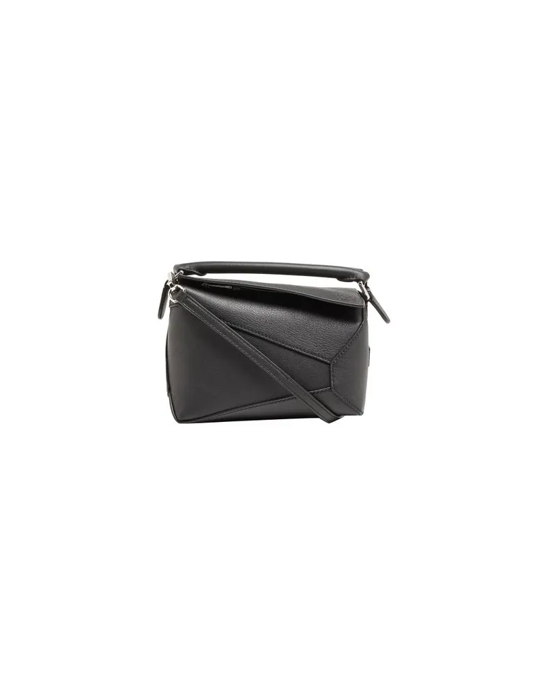 Loewe Mini Puzzle Edge bag in classic calfskin Black