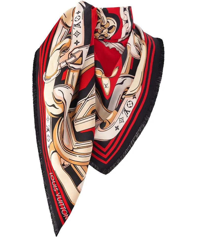 Louis Vuitton Bejewelled Shawl Red