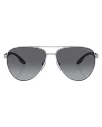 Prada Sonnenbrille Pilot Silver