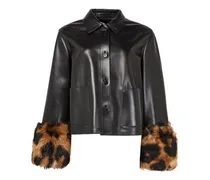 Turn-up Jacke aus Leder