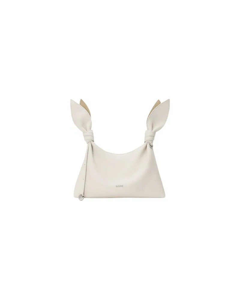 Loewe Mini-Umhängetasche Scarf aus glattem Kalbsleder White