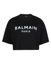 Balmain Crop-T-Shirt Black