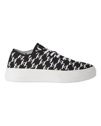 Karl Lagerfeld KL Monogram Konvert Sneakers in Strick-Optik Black