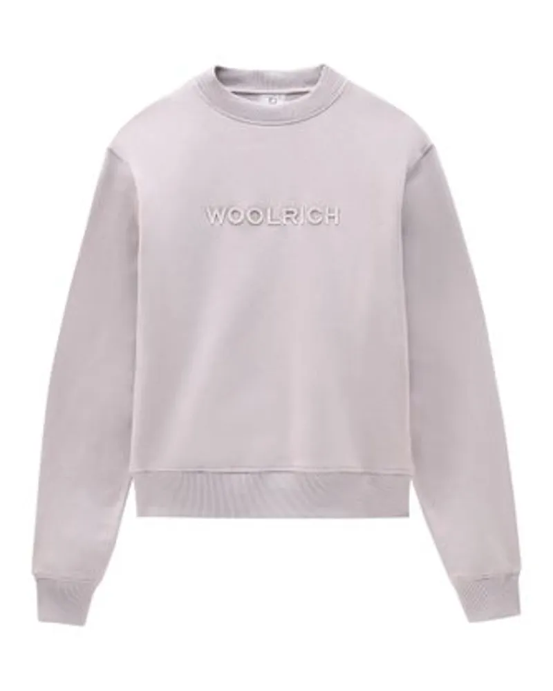 Woolrich Sweatshirt mit gesticktem Logo Purple