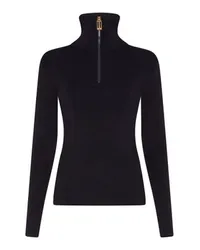 Victoria Beckham Rollkragenpullover mit halbem Reißverschluss Blue