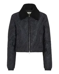 Fendi Kurze wattierte Jacke Black