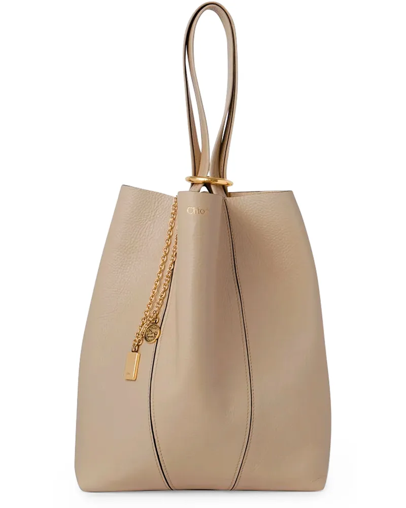 Chloé Cabas-Tasche aus genarbtem Leder Chloé Spin 