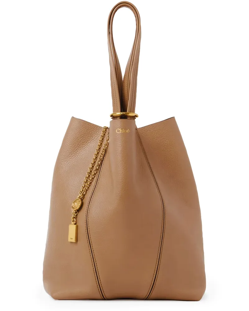Chloé Cabas-Tasche aus genarbtem Leder Chloé Spin 