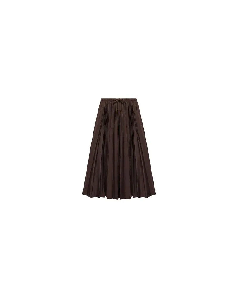 Moncler Plissierter Midirock Brown