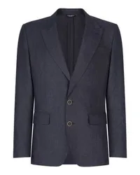 Dolce & Gabbana Leinenjacke in Sicilia-Fit Blue