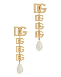 Dolce & Gabbana Ohrclips mit DG-Logo Gold