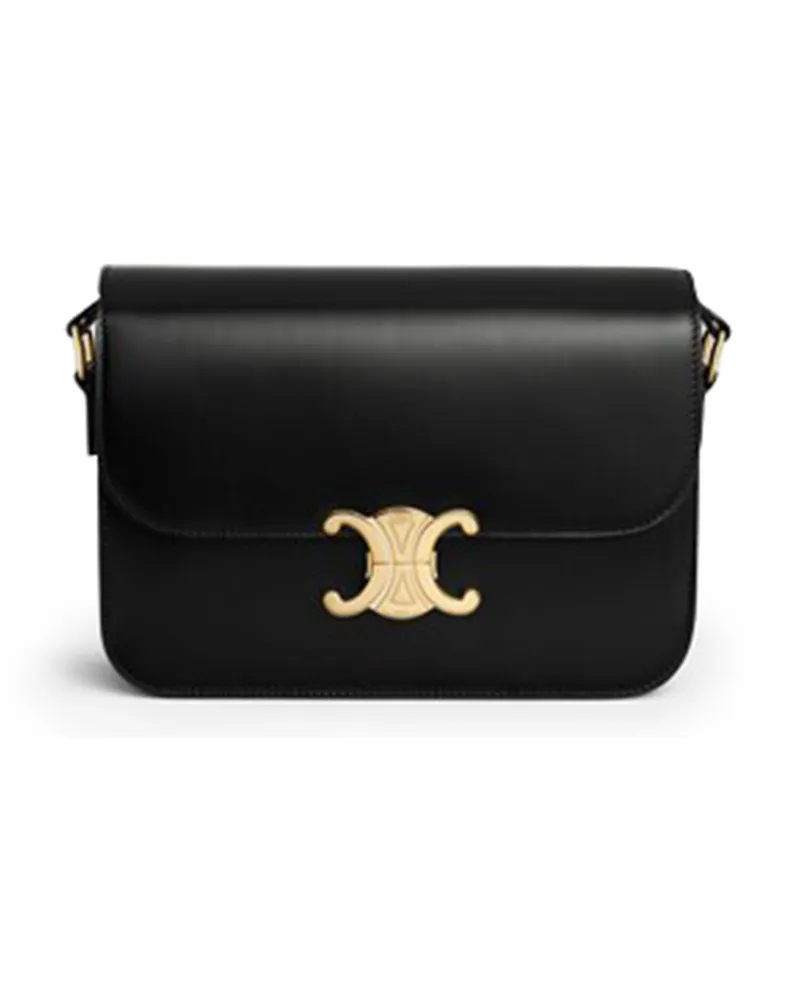 Celine Mittelgroße Triomphe Tasche aus glänzendem Kalbsleder 