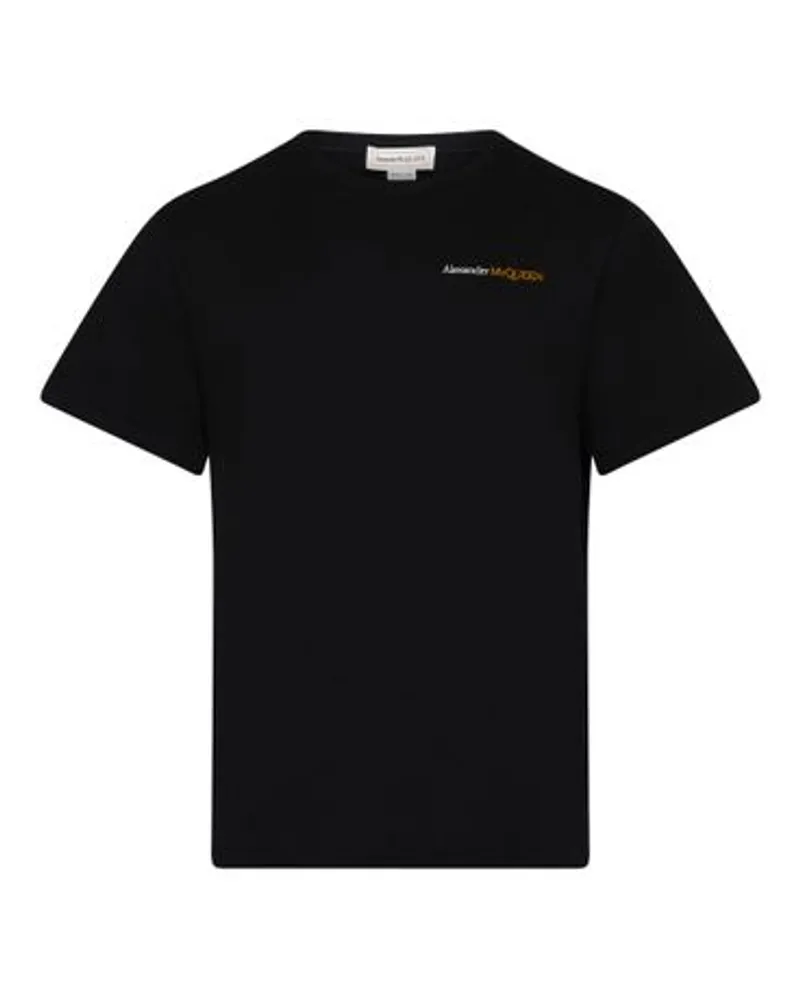 Alexander McQueen T-Shirt mit Logo Gold