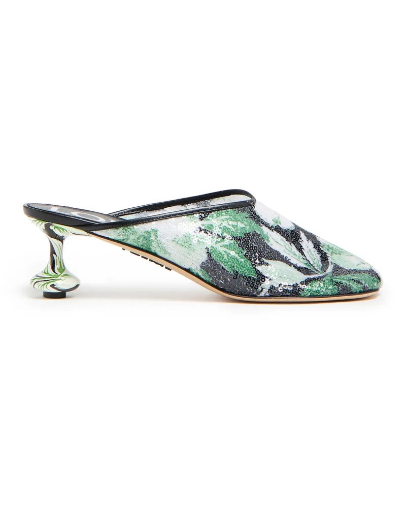Loewe Mules mit floralen Pailletten Toy 45 