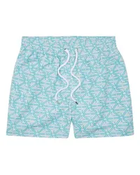 Frescobol Carioca Sportliche Badeshorts mit Monogramm Grey