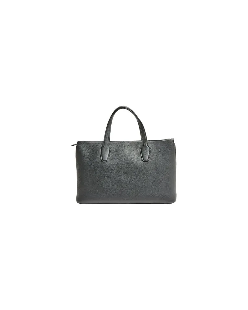 The Row Marcel leather tote bag Black
