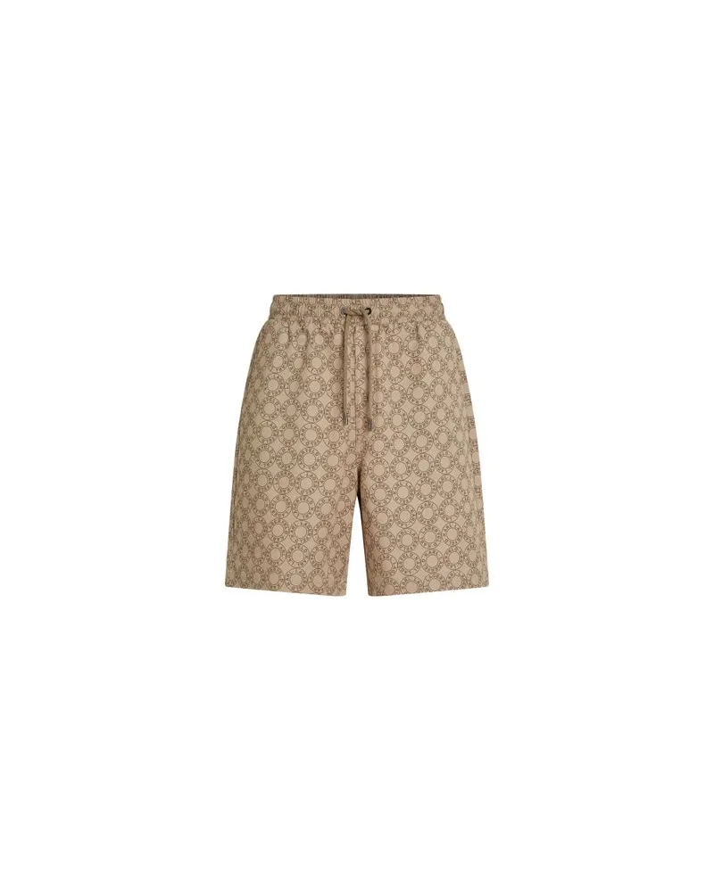 Karl Lagerfeld Shorts mit Kreis-Logo Beige