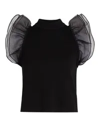 Karl Lagerfeld Top mit Puffärmeln Black