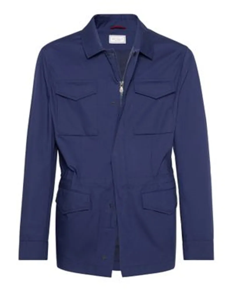 Brunello Cucinelli Military-Jacke Blue