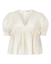 Nina Ricci Babdoll-Top mit Rüschenärmeln Off-white