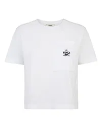 Fendi T-Shirt mit kurzen Ärmeln White