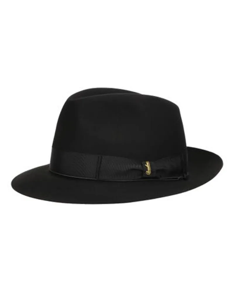 Borsalino Hüte Beaver mit mittlerer Krempe Black