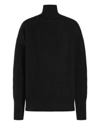 Ann Demeulemeester Oversize-Pullover Geirnart mit hohem Kragen Black