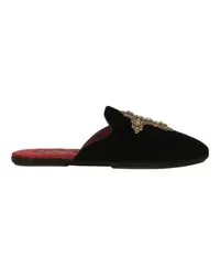 Dolce & Gabbana Samt-Slipper mit offener Ferse Multicolor