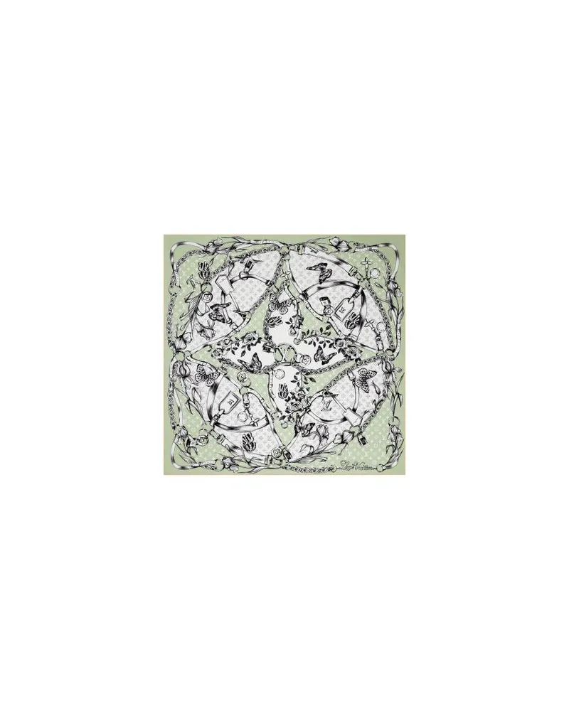Louis Vuitton Blooming Monogram Carré 90 Multicolor