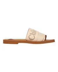 Chloé Flache Mules Woody Pink