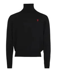 AMI Paris Rollkragenpullover Ami de Cœur Black