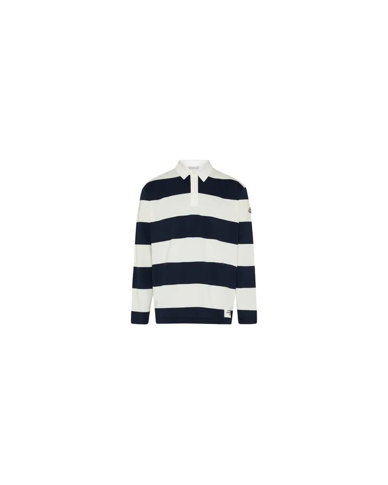Moncler Logo long-sleeved polo Blue