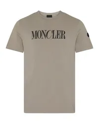 Moncler Kurzarm-T-Shirt mit Logo Off-white