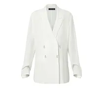 Zweireihiger Blazer aus Twill mit fließender Passform