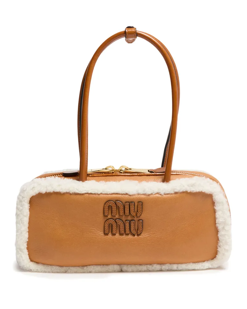 Miu Miu Kleine Tasche Beau aus Shearling 