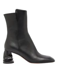 Alexander McQueen Lederstiefel Crush Black