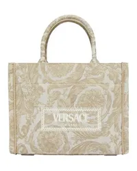 Versace Medium Tote Bag Barocco Beige