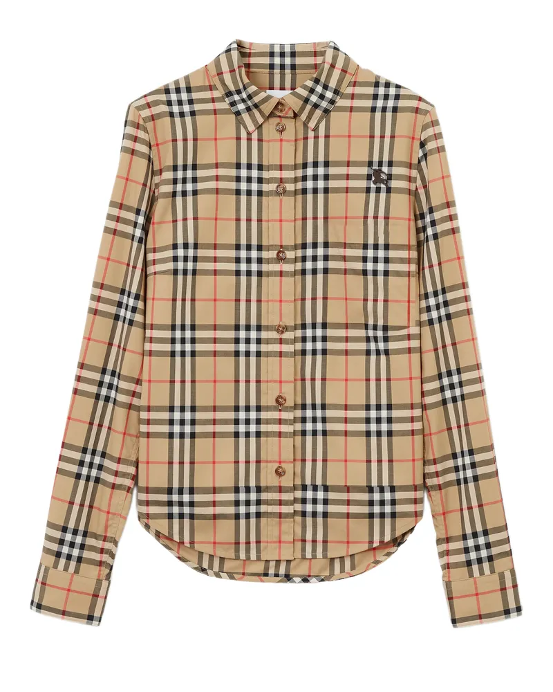 Burberry Hemd aus Stretch-Baumwolle Check 