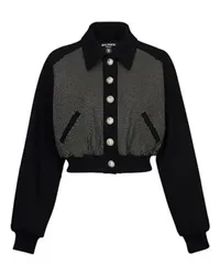 Balmain Kurze Bomberjacke Silver