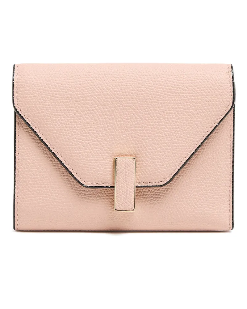 Valextra 3 CC Faltbare Geldbörse Iside Pink