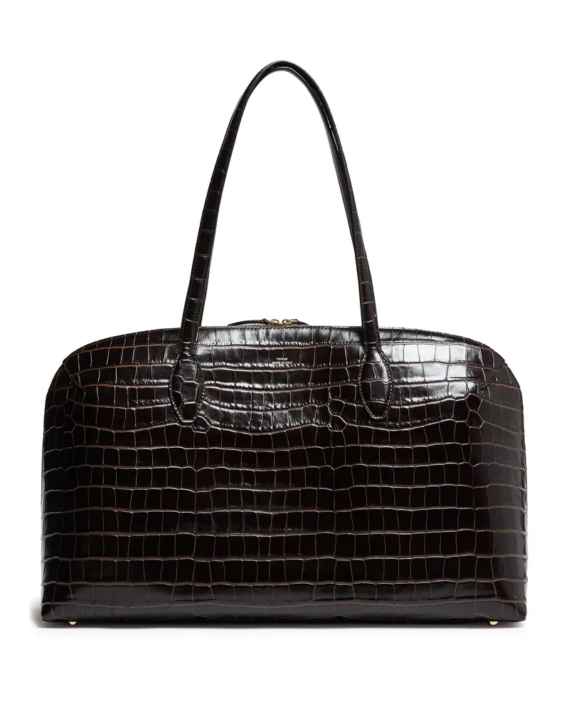 Totême Day Tote Bag mit Kroko-Prägung 