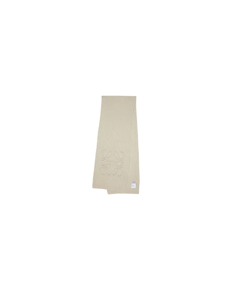 Loewe Anagram wool scarf Beige