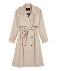 Maje Nieten-Trenchcoat, Stretch-Taille White