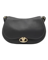 Valentino Garavani Mittlere Ohval-Schultertasche Black