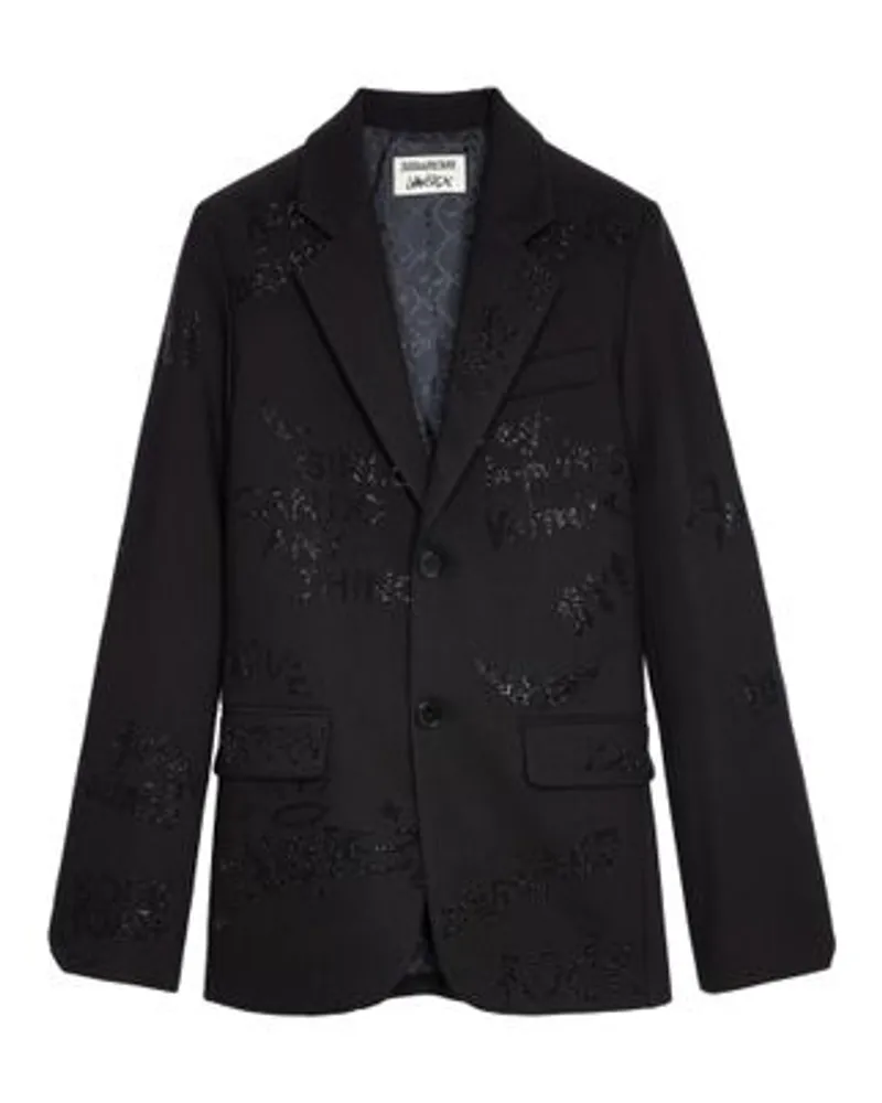 Zadig & Voltaire Blazer Vanille Strass Black