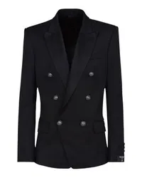 Balmain Wollblazer mit zweireihiger Knöpfung Black