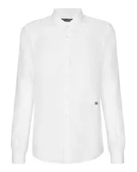 Dolce & Gabbana Leinenhemd im Martini-Fit White