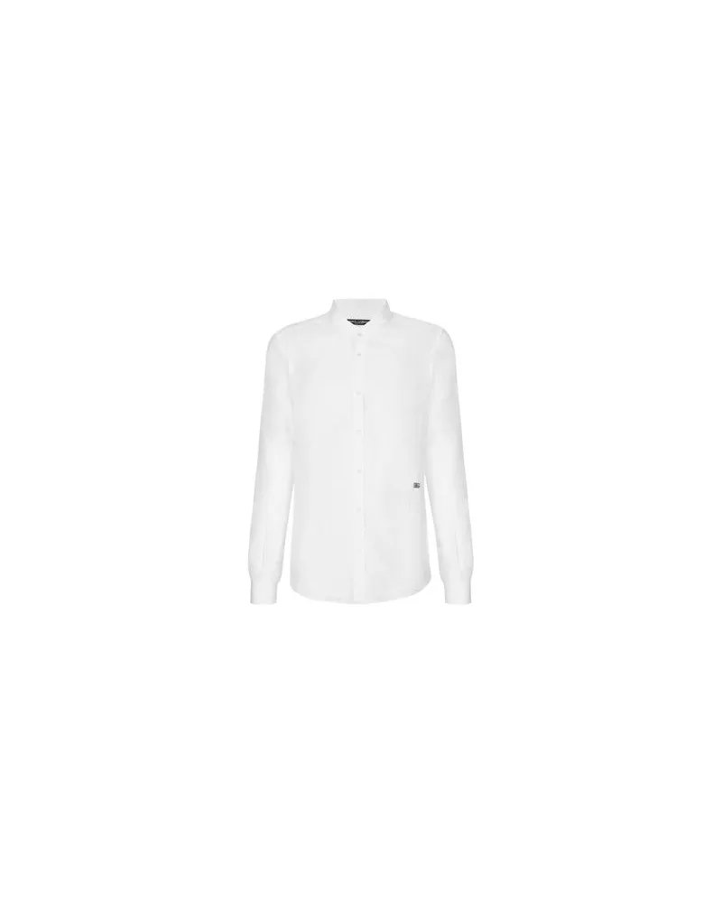 Dolce & Gabbana Leinenhemd im Martini-Fit White