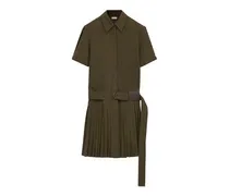 Plissiertes Kleid aus Baumwolle und Polyester