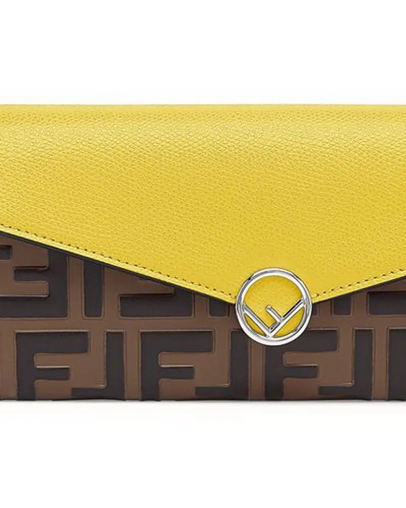 Fendi Langes Portemonnaie Yellow